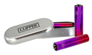 Clipper Feuerzeug Metall Pink Gradient inkl. Dose